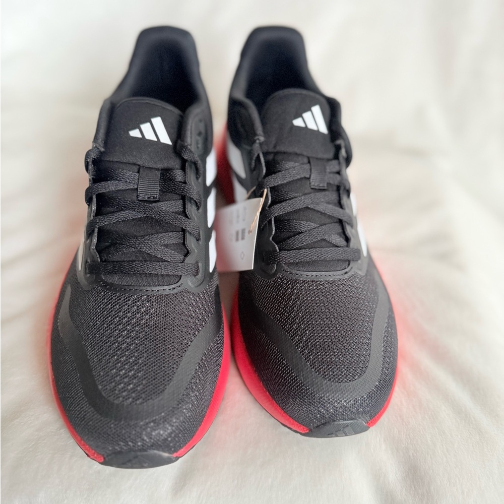 Adidas Runfalcon 5 J Youth GS Size 6 Black Red Athletic Running Shoes - Picture 2 of 10